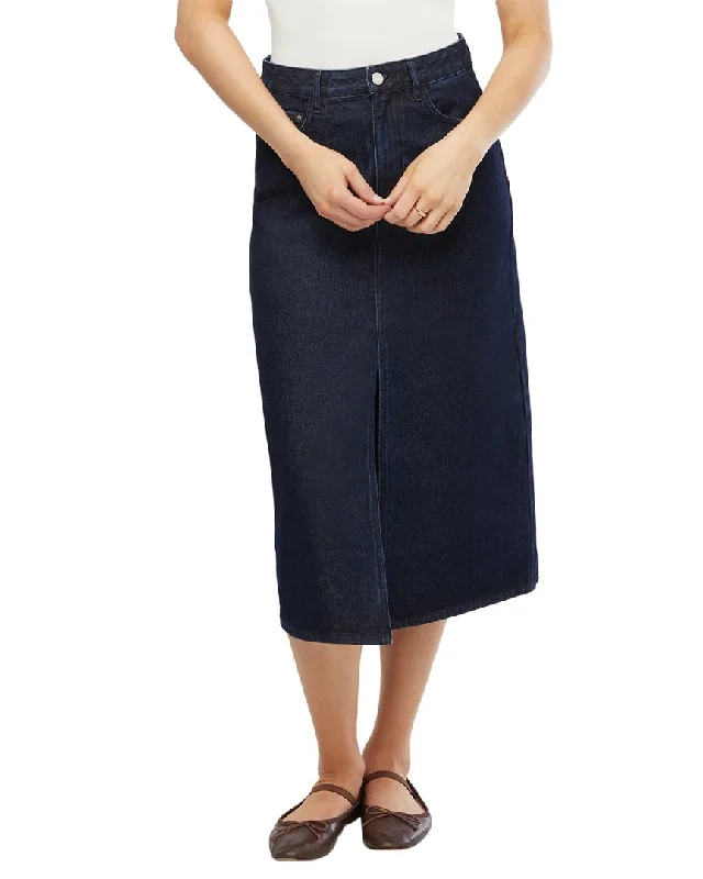 Astronaut space skirts star -WeWoreWhat Denim Midi Skirt