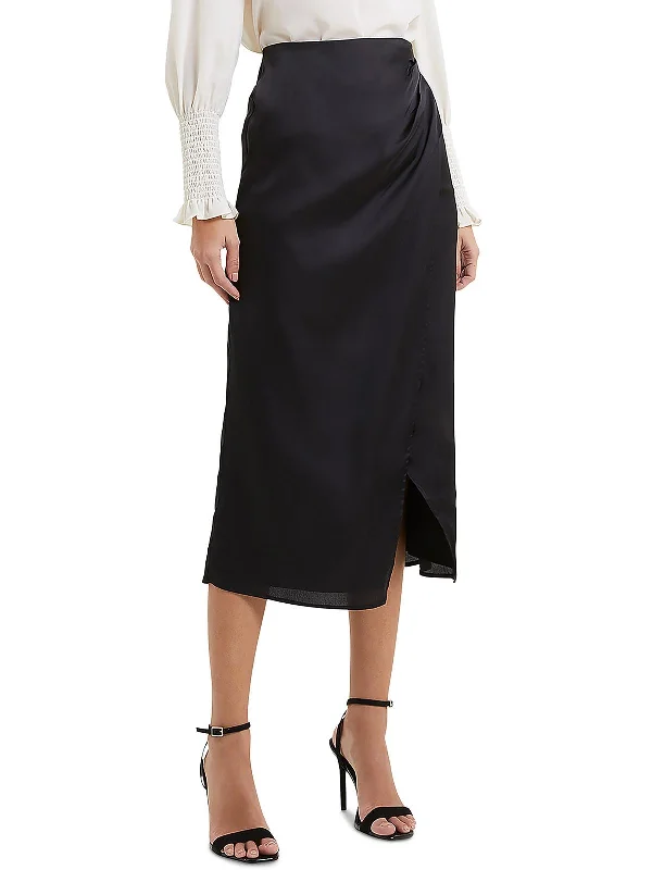 Fantasy skirts magic -Womens Satin Long Wrap Skirt