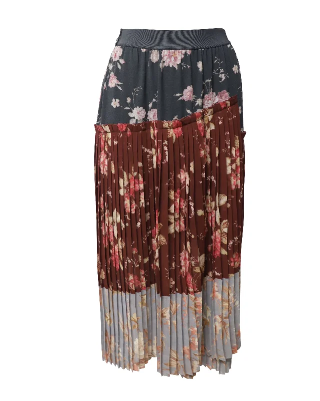 Cat skirts purr -Zimmermann Unbridled Floral Skirt in Multicolor Polyester