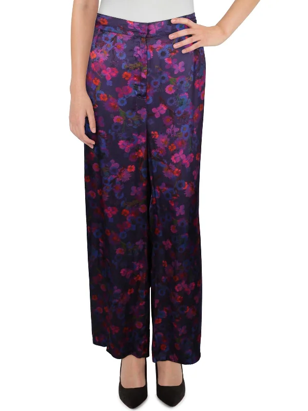 Coffee brewed pants sip -Claude Womens High Rise Wide Leg Palazzo Pants