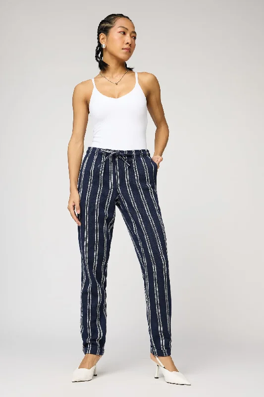 Star pants twinkle -Maritime Navy and White Stripe Pants