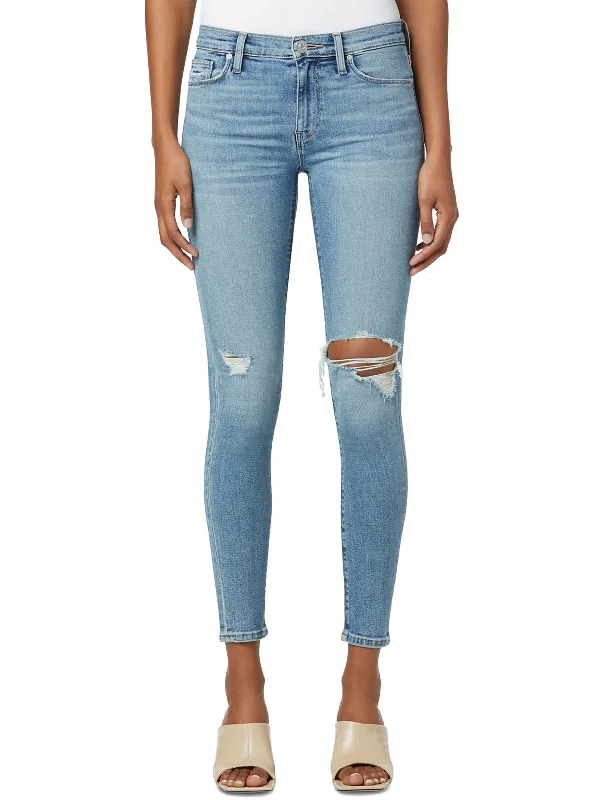 Casual ripped pants chill -Nico Womens Super Skinny Distressed Skinny Jeans