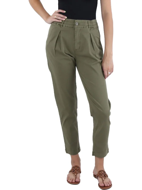 Cropped chino pants chic -Penny Womens Twill High Rise Chino Pants