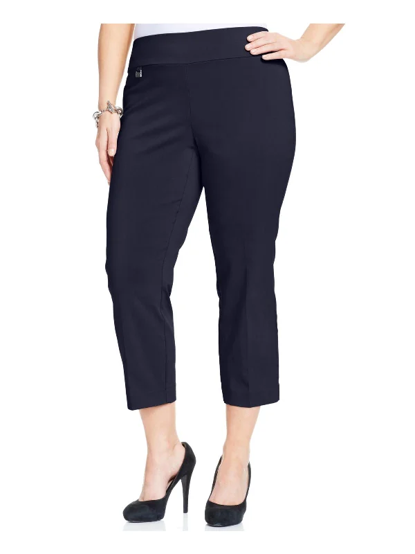 Sunset pants glow -Plus Womens Classic Fit Tummy Control Capri Pants