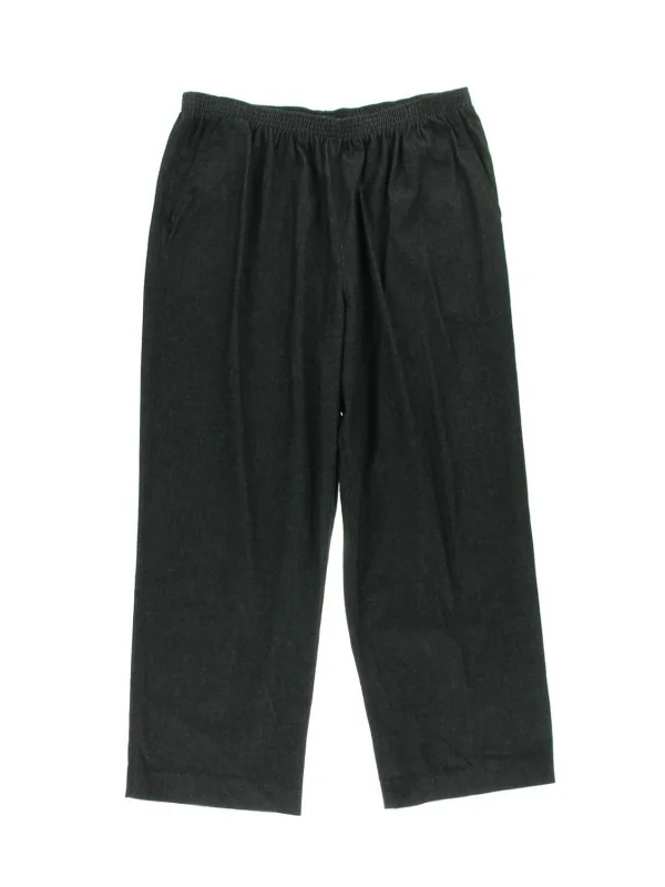 Dancer stretch pants move -Plus Womens Flat Front Pull On Casual Pants