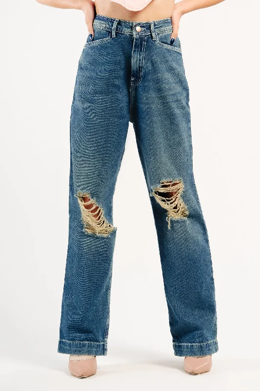 Soldier pants duty -Tinted Distressed Straight Pants