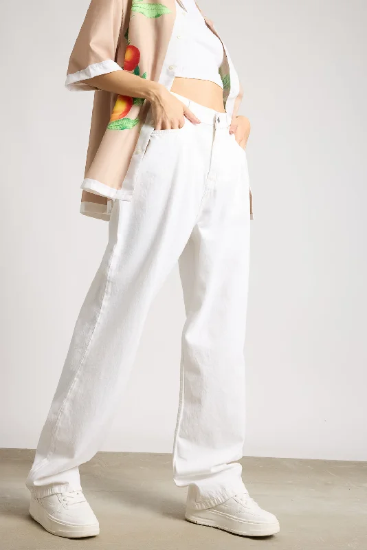 Casual pants chill -White Straight Legged Pants