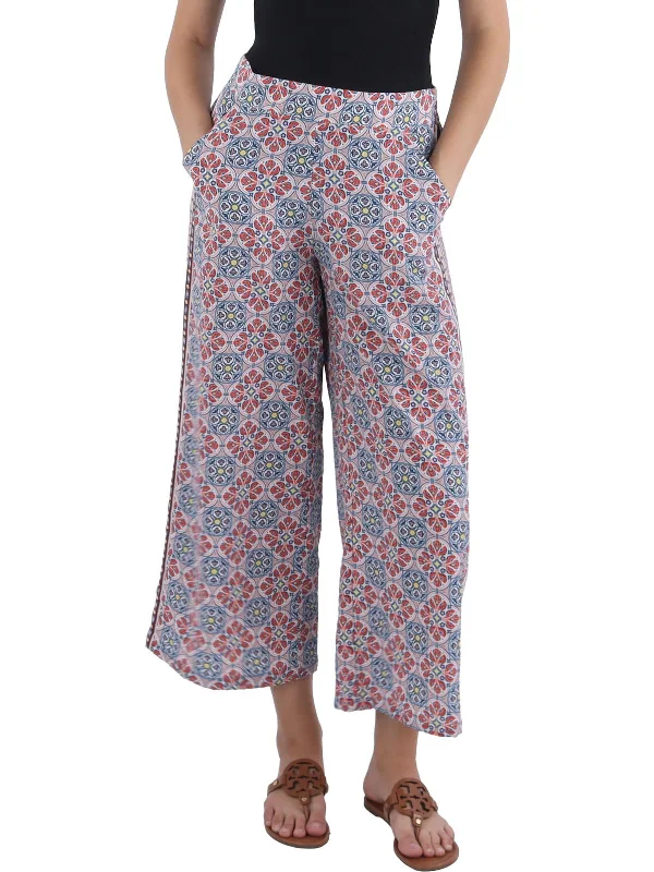 Patterned festival pants fun -Womens Baroque High Rise Wide Leg Pants