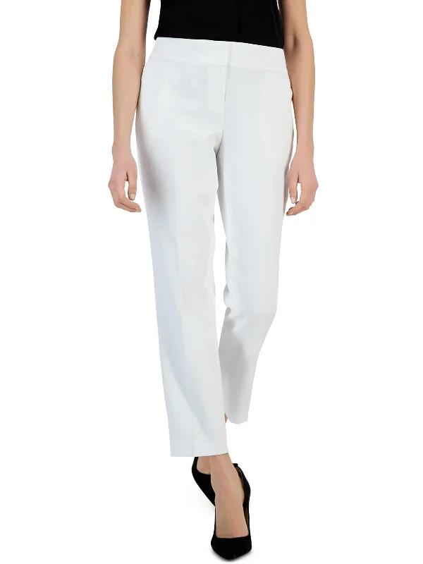 Fantasy pants magic -Womens Crepe Solid Straight Leg Pants