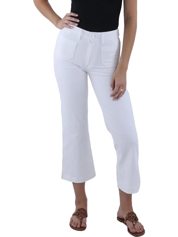 Dress navy pants formal -Womens High Rise Crop Wide Leg Jeans