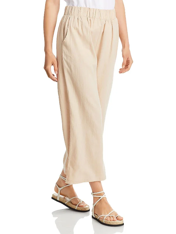 Nurse pants care -Womens High Rise Knit Wide Leg Pants