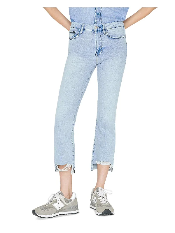 Palazzo pants flowy -Womens Released Hem Denim Bootcut Jeans