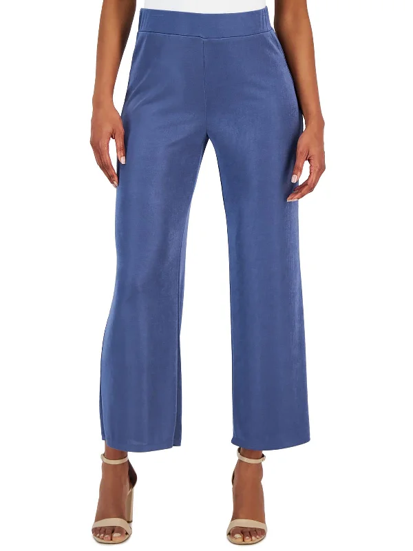 Chino pants preppy -Womens Stretch Knit Wide Leg Pants